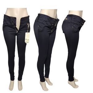 * New* Push Up  High Waist Colombian jeans size 14 black skinny jeans
